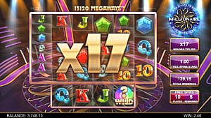 Free Spins bonus feature in Who wants to be a millionaire slot