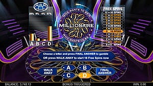 Who wants to be a millionaire slot game hot seat free spins gamble