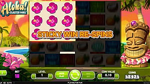 Sticky Win Re-Spins in Aloha Slot