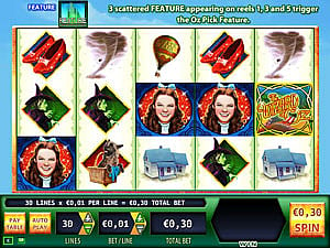 The orginal Wizard of Oz Slot Machine