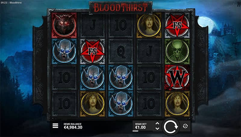 Bloodthirst Slot for Free or Real Money at PlayFrank Casino