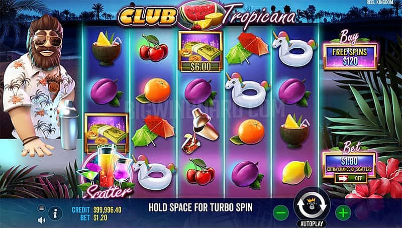 Play Club Tropicana Slot for Free or Real Money at PlayFrank Online Casino