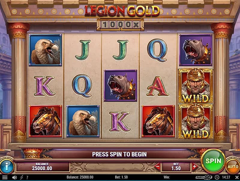 Play Legion Gold Slot for Free or Real Money at PlayFrank Online Casino