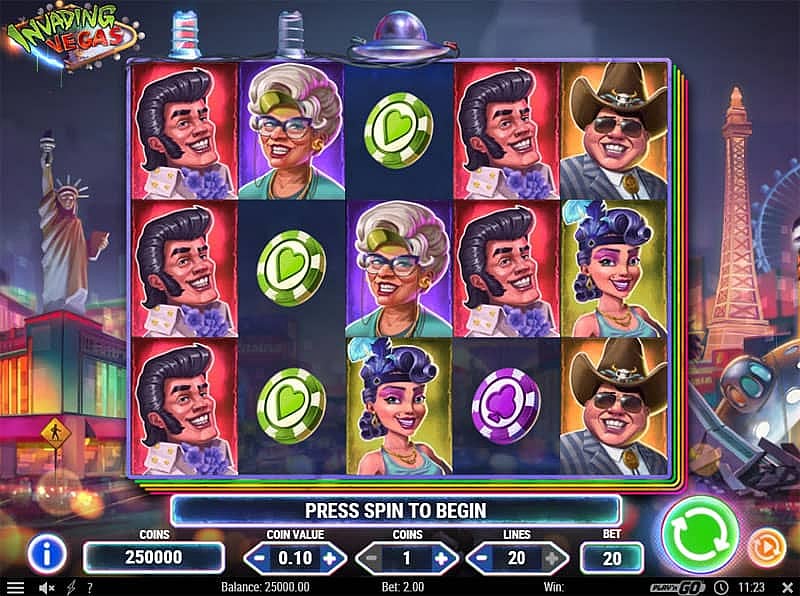Invading Vegas Online Slot - base game