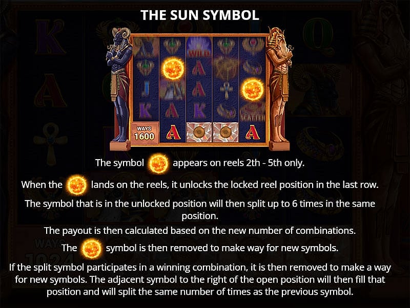 Sun Symbol: Amun Ra King of the Gods Slot