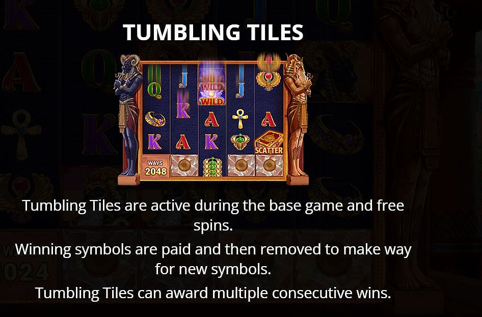 Tumbling Tiles: Amun Ra King of the Gods Slot