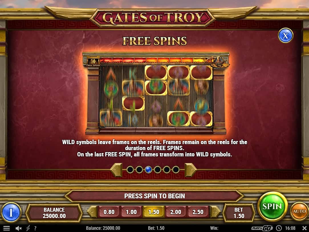 Gates of Troy Slot by Play'n GO: Free Spins