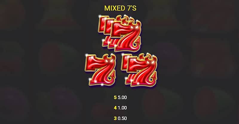 Sinful 7’s Slot: Mixed 7s Symbol