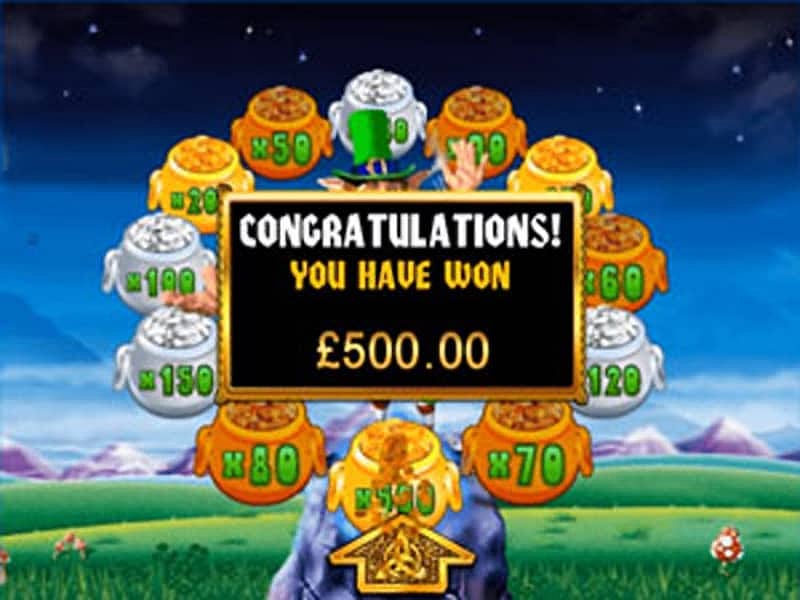 UK Casino Playfrank: Rainbow Riches Bonuses: Pots of Gold Feature