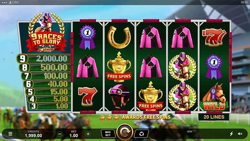 9 Races to Glory Online Slot