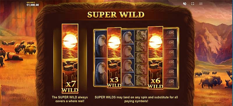 Buffalo Mania Megaways slot super Wild game