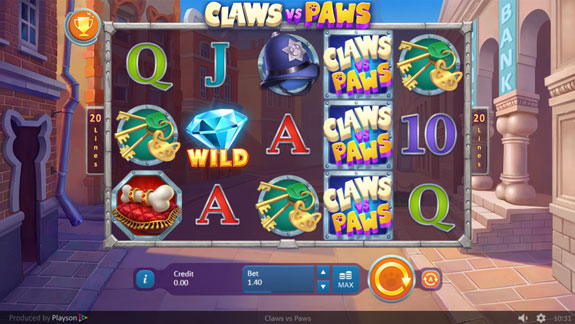 Claws vs Paws slot by Playson