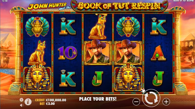 John Hunter and the Book of Tut Respin Slot by Pragmatic Play