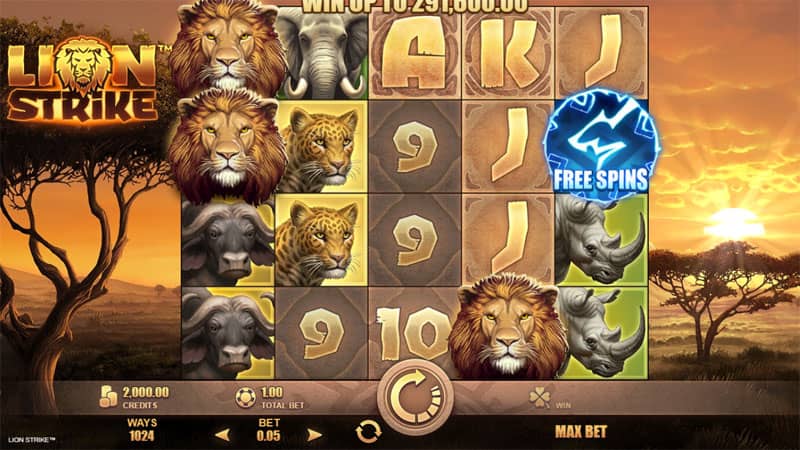 Lion Strike Slot by Microgaming